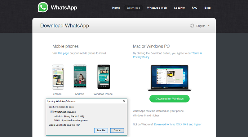 whatsapp web indir windows 7